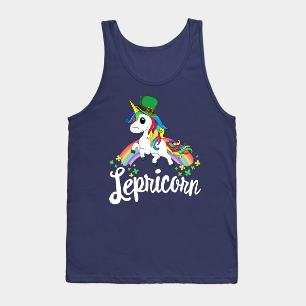 Lepricorn Unicorn St Patricks Day T-Shirt Kids Girls Lucky Tank Top by 14thFloorApparel